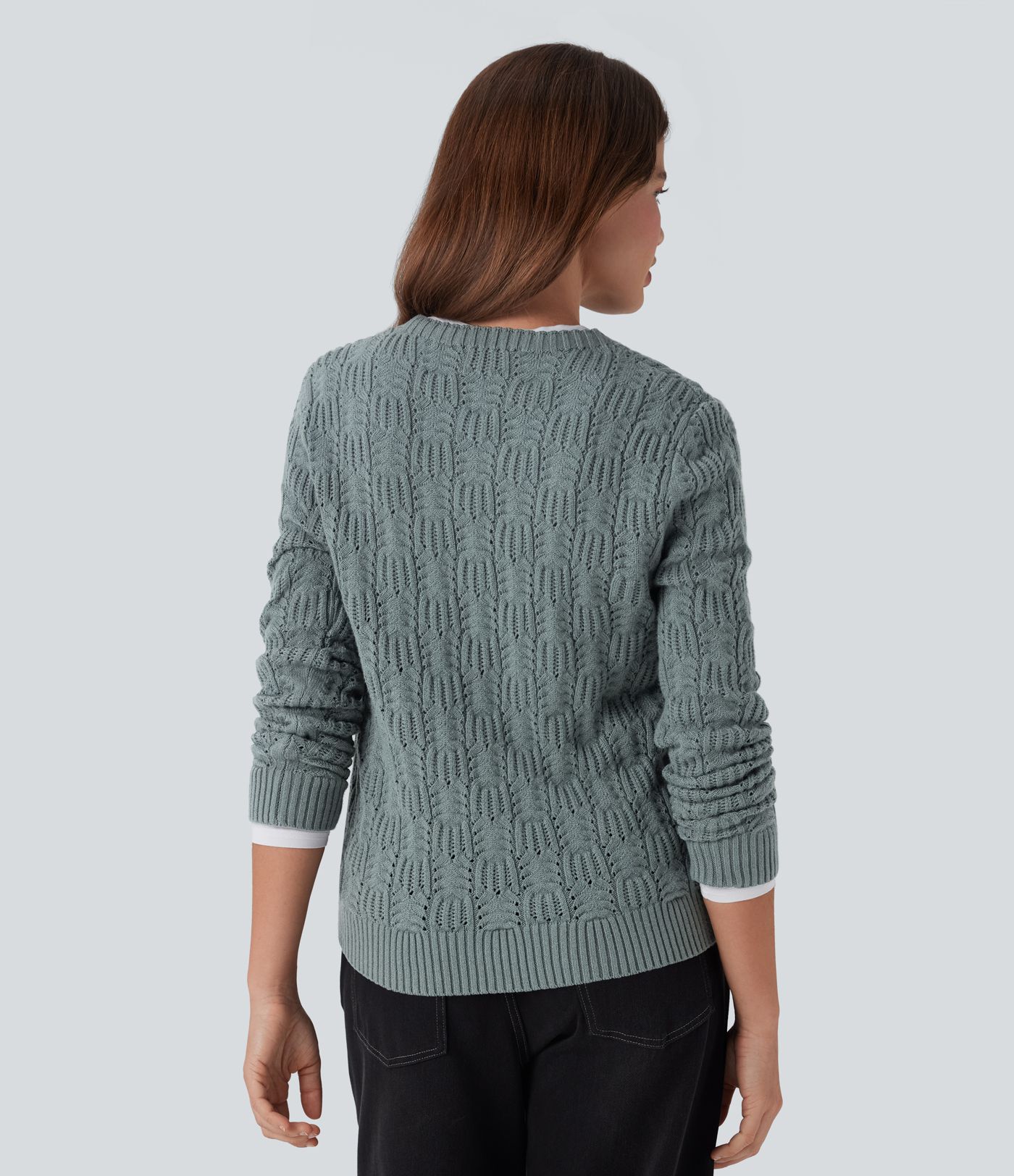 Rundhals Langarm Casual Pullover