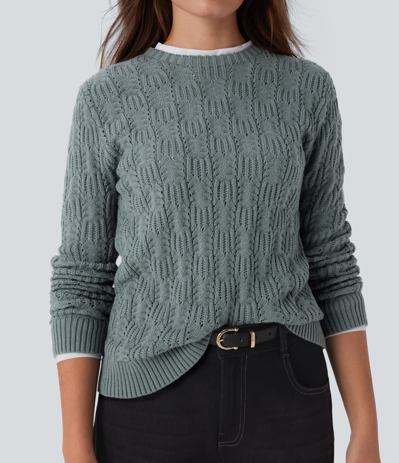 Rundhals Langarm Casual Pullover