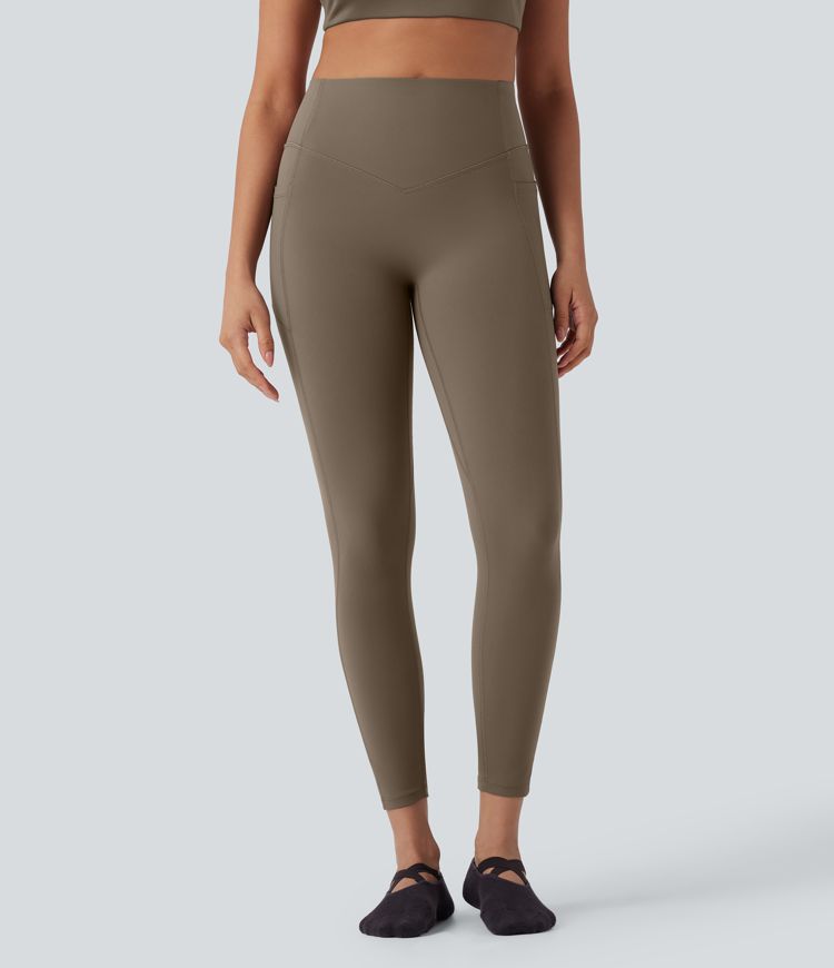 Halara UltraSculpt™ SoCinched Hohe Taille Bauchkontrolle Po-Lifting Geraffte Taschen Formende Yoga-Leggings