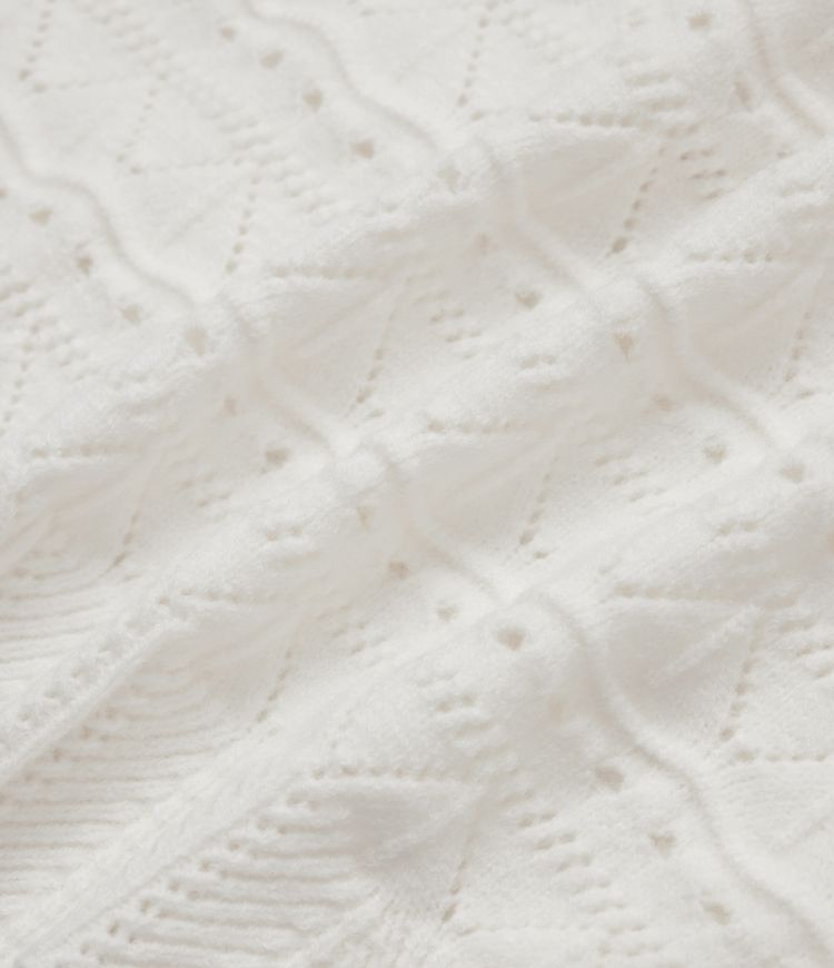 High Waisted 2-in-1 Open Knit Knee Length Casual Sweater Skirt with Pockets