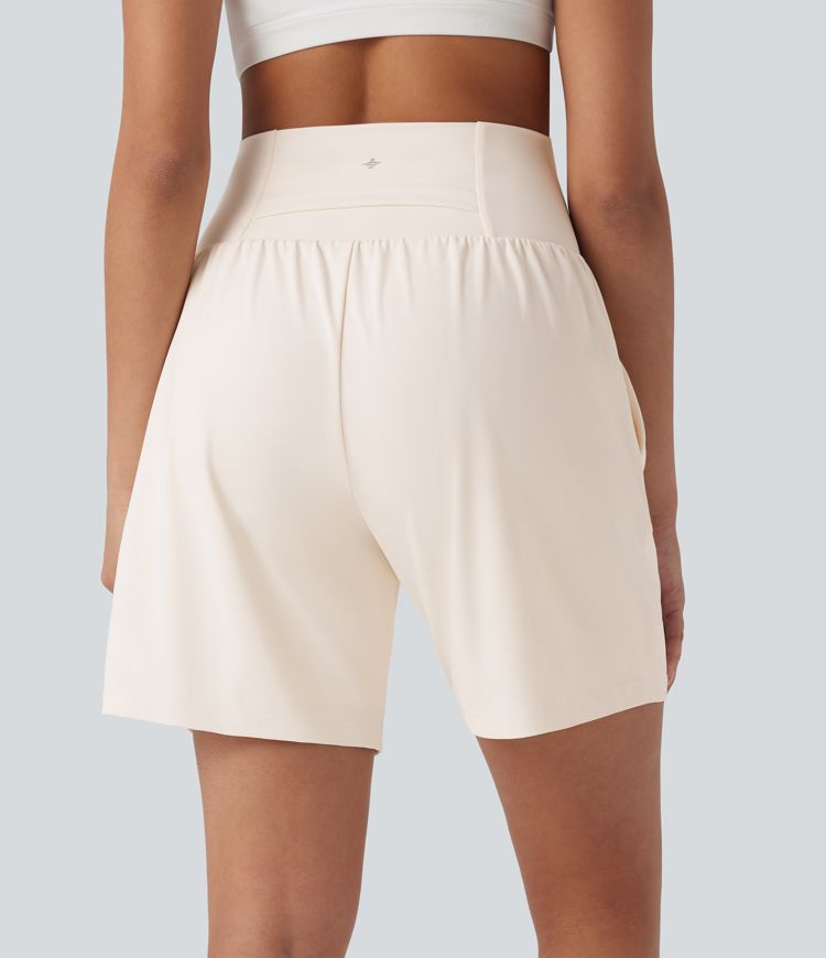 SoftlyZero™ Airy Super High Waisted 2-in-1 Cool Touch Yoga Shorts 7" with Pockets