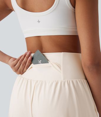 SoftlyZero™ Airy Super High Waisted 2-in-1 Cool Touch Yoga Shorts 7" with Pockets