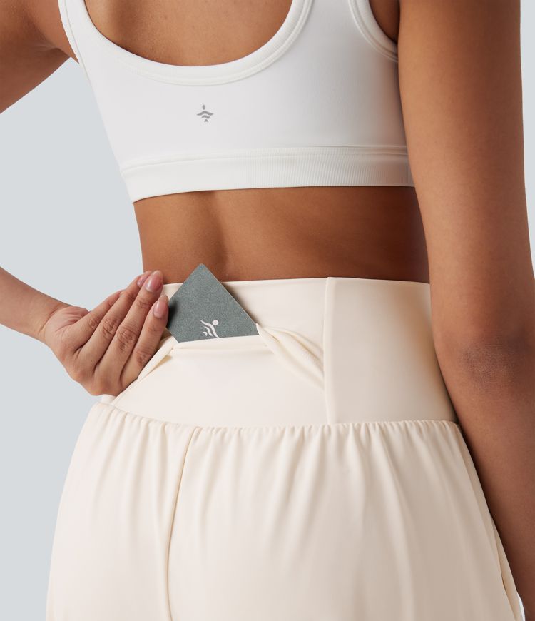 SoftlyZero™ Airy Super High Waisted 2-in-1 Cool Touch Yoga Shorts 7" with Pockets