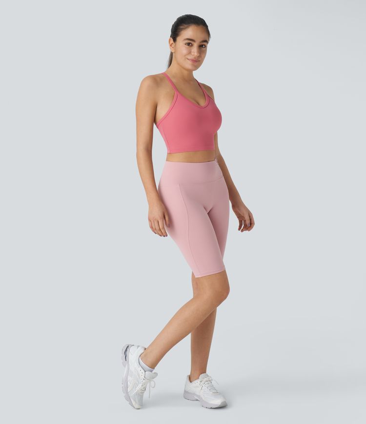 SoftlyZero™ Tie Back Cropped Yoga Tank Vest Top-UPF50+