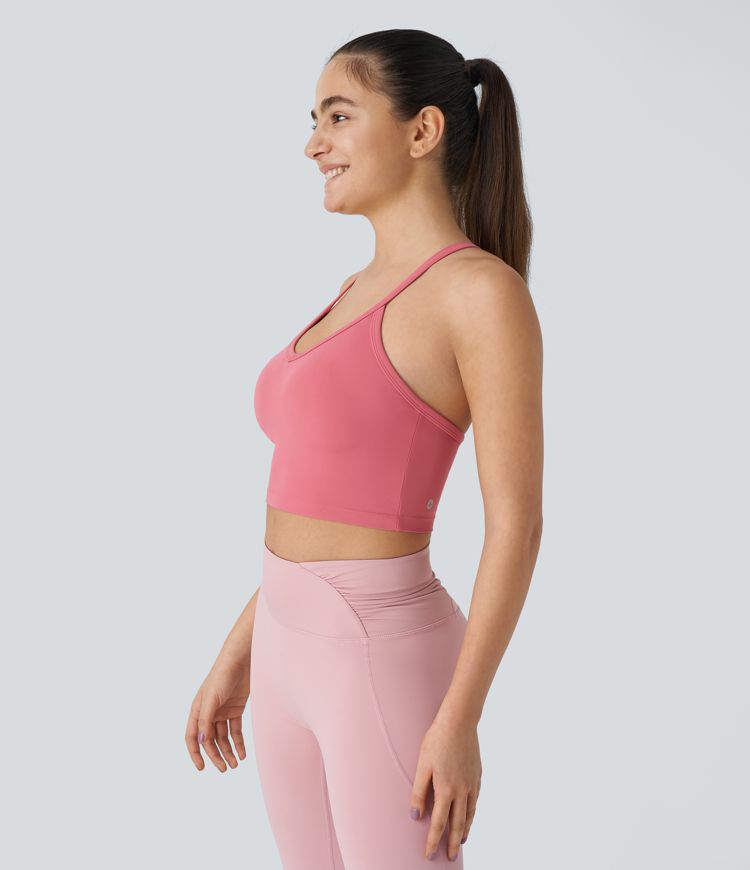 SoftlyZero™ Tie Back Cropped Yoga Tank Vest Top-UPF50+