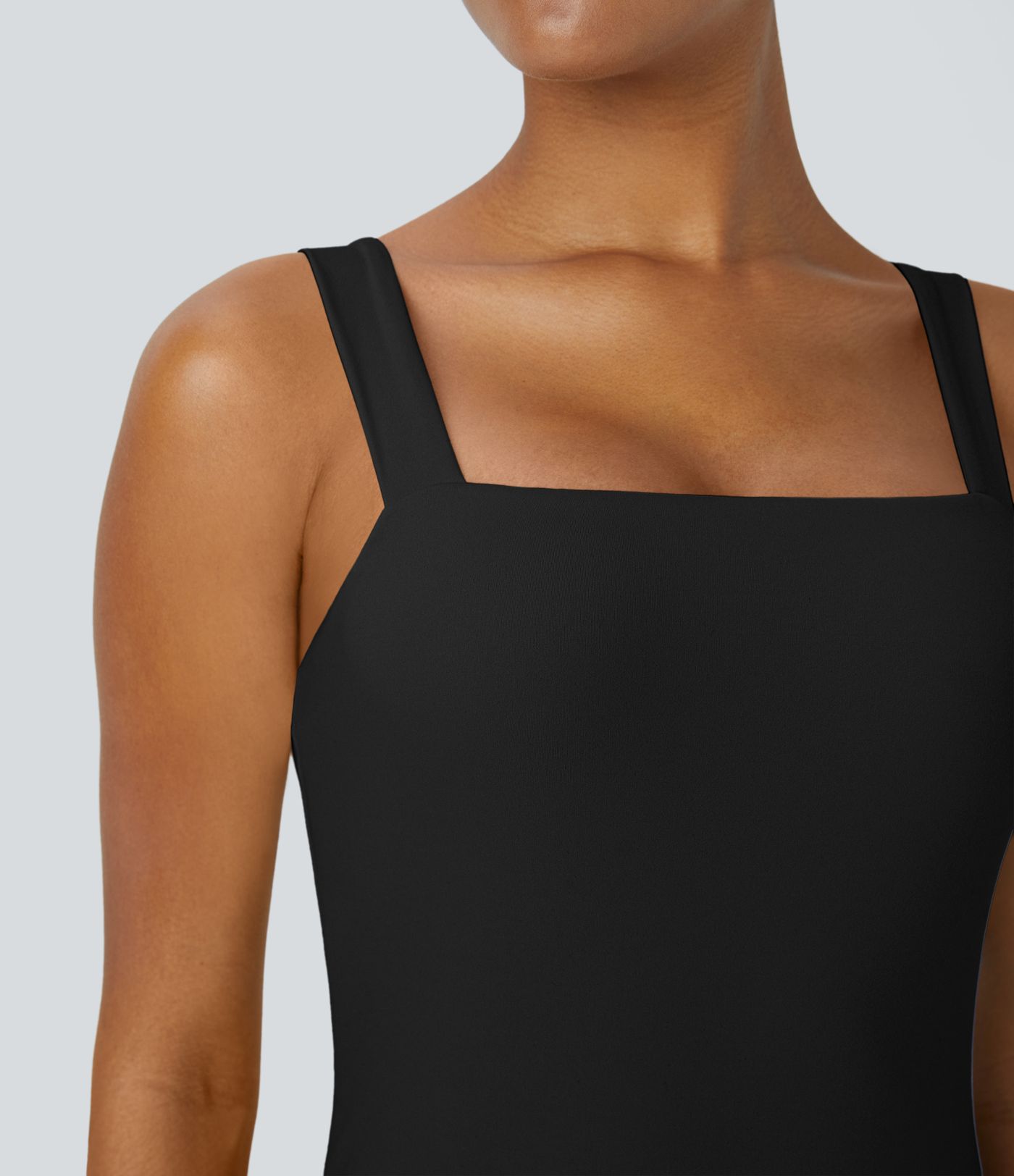 Body Softlyzero™ Plush yoga ajustado botón presión cuello cuadrado sin mangas