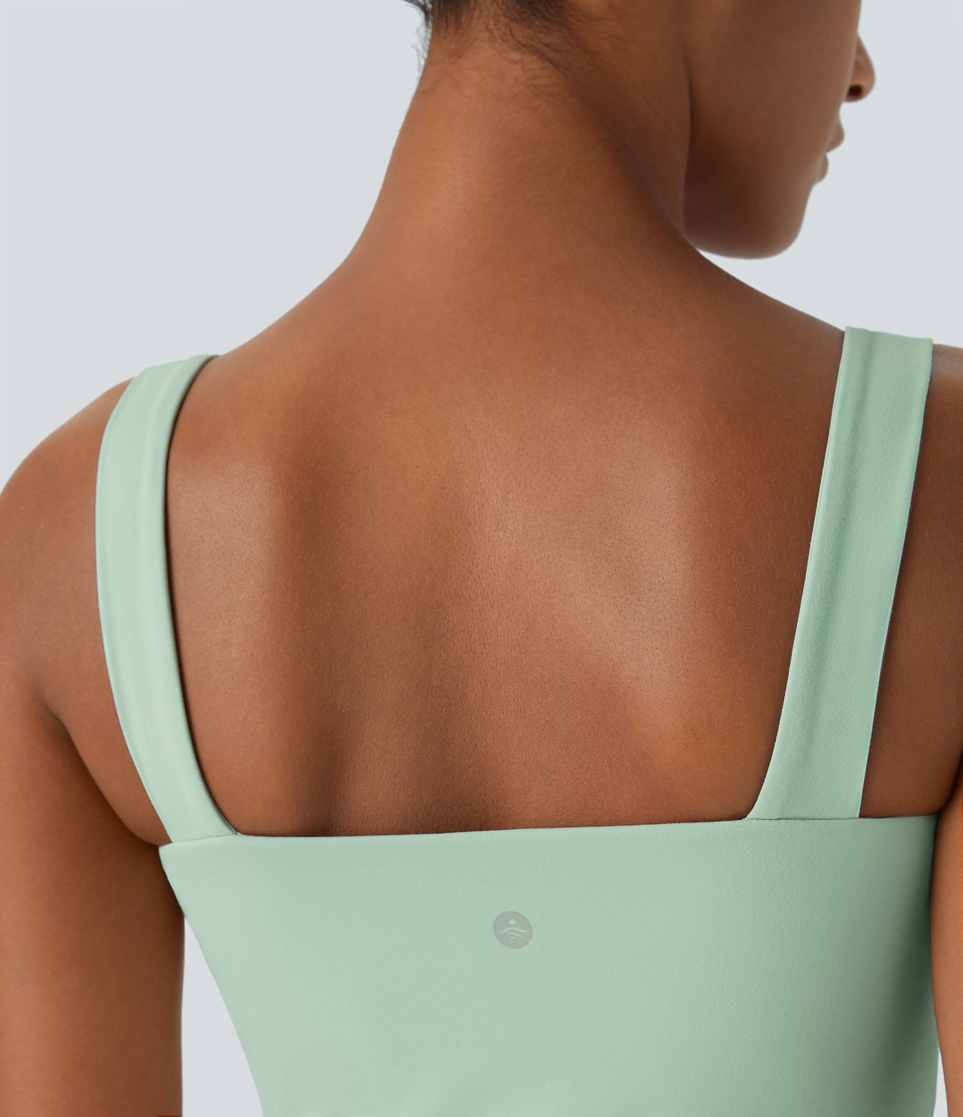 Softlyzero™ Plush, schmaler Yoga-Bodysuit mit quadratischem Ausschnitt, ärmellos, mit Druckknöpfen