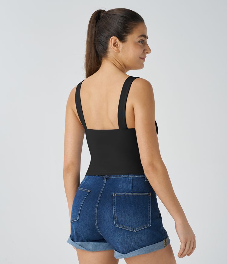 SoftlyZero™ Airy Sweetheart Neck Ruched Skinny  Casual Tank Vest Top-UPF50+