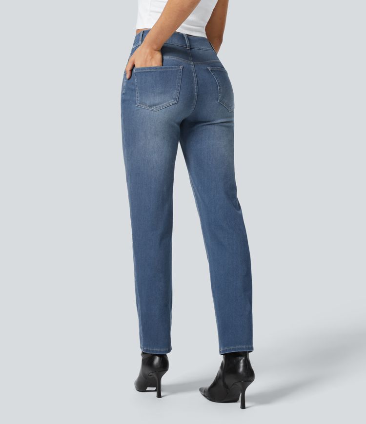 Halara Flex™ High Waisted Pockets Straight Leg Work Jeans
