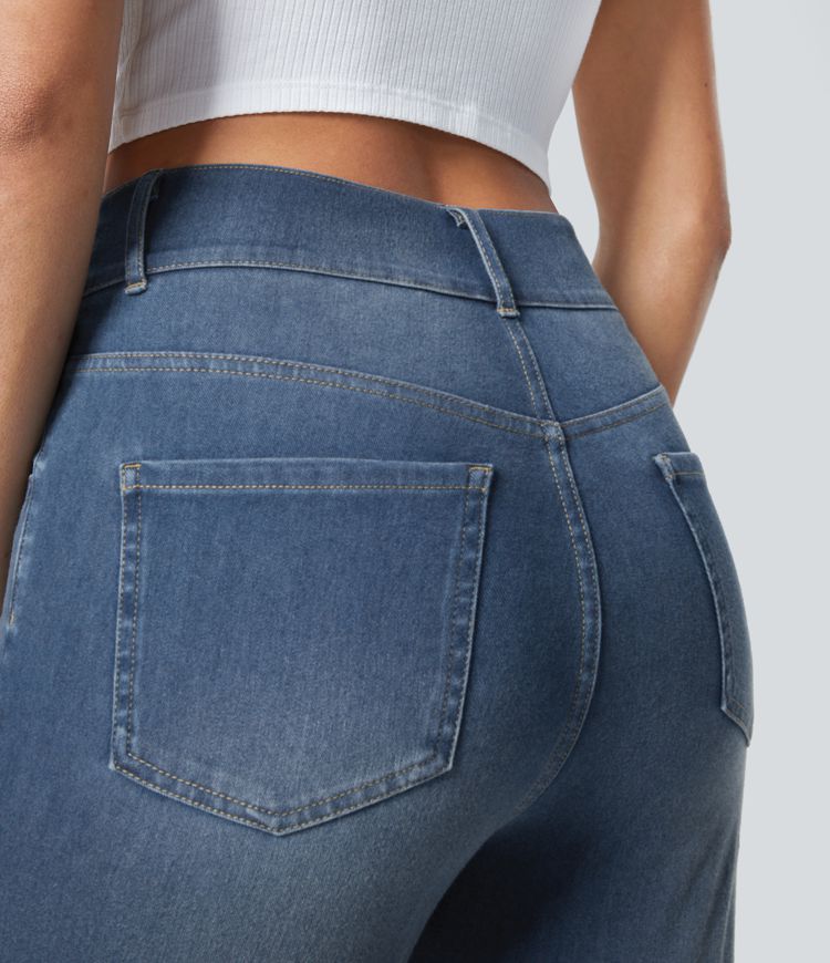 Halara Flex™ High Waisted Pockets Straight Leg Work Jeans