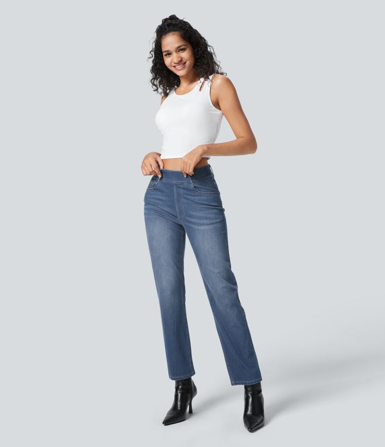 Halara Flex™ High Waisted Pockets Straight Leg Work Jeans