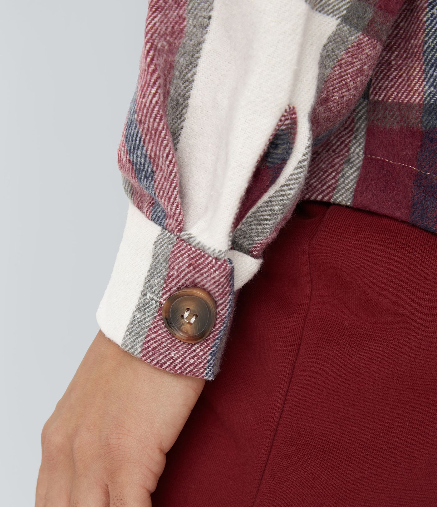 Hooded Drawstring Pocket Plaid Thermal Casual Jacket