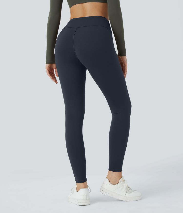 Leggings rasgados con agujeros de tiro alto