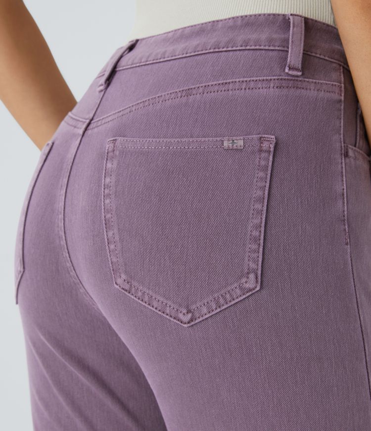 Jean skinny décontracté Halara Flex™ taille mi-haute, extensible et coloré, avec bouton, zip et poches multiples