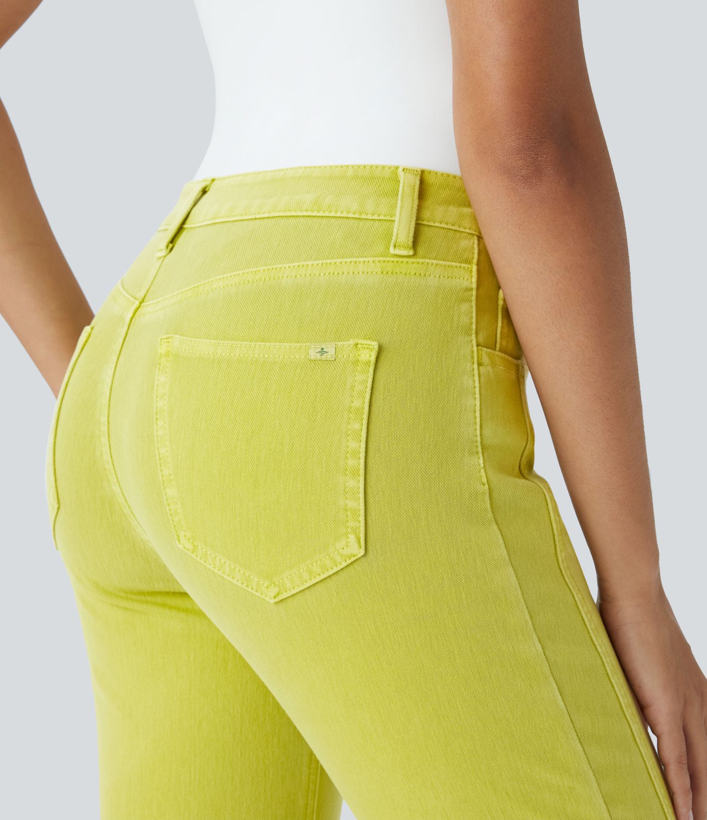 Halara Flex™ Mid Rise Zipper Pockets Colorful Casual Skinny Jeans