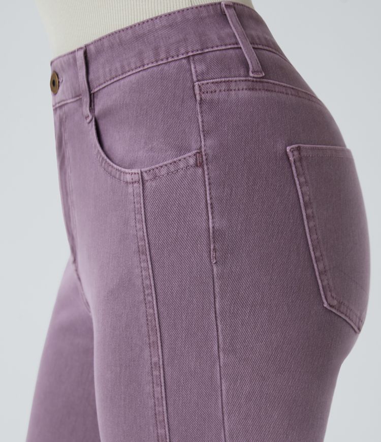 Jean skinny décontracté Halara Flex™ taille mi-haute, extensible et coloré, avec bouton, zip et poches multiples