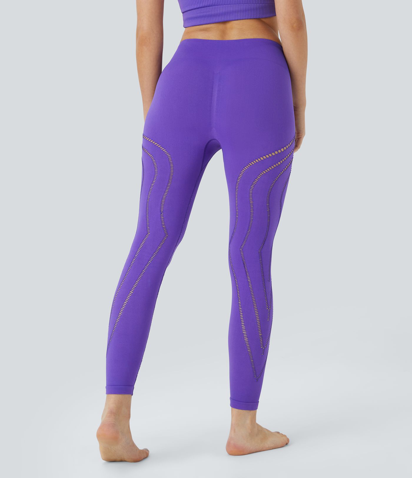 OneForm Seamless Flow High Waisted Cut Out Yoga 7/8 Leggings