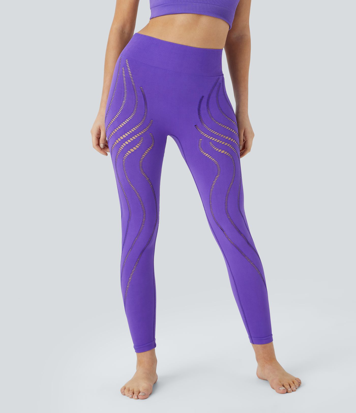 OneForm Seamless Flow High Waisted Cut Out Yoga 7/8 Leggings
