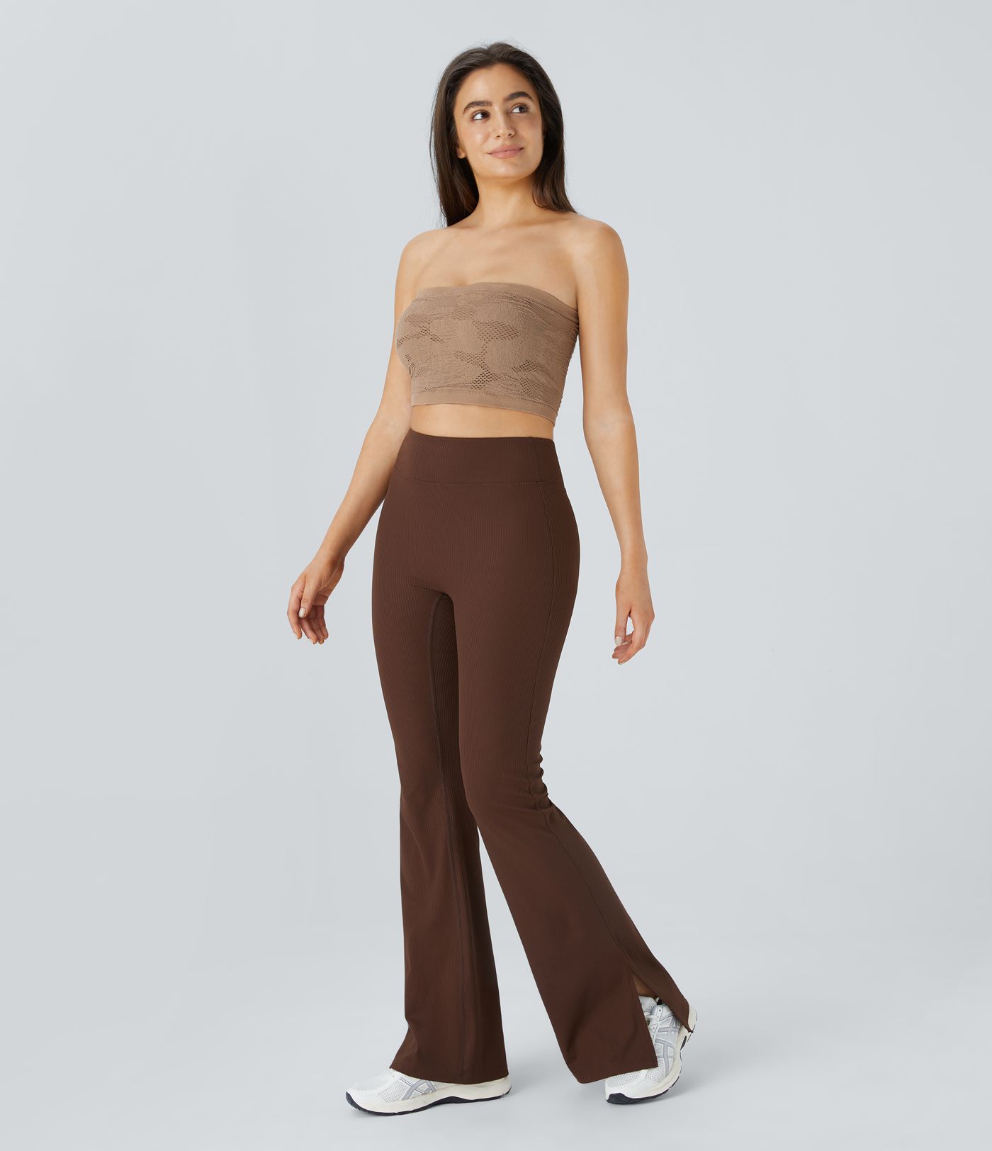 OneForm Seamless Flow Adjustable Removable Strap Jacquard Skinny Yoga Cami Top