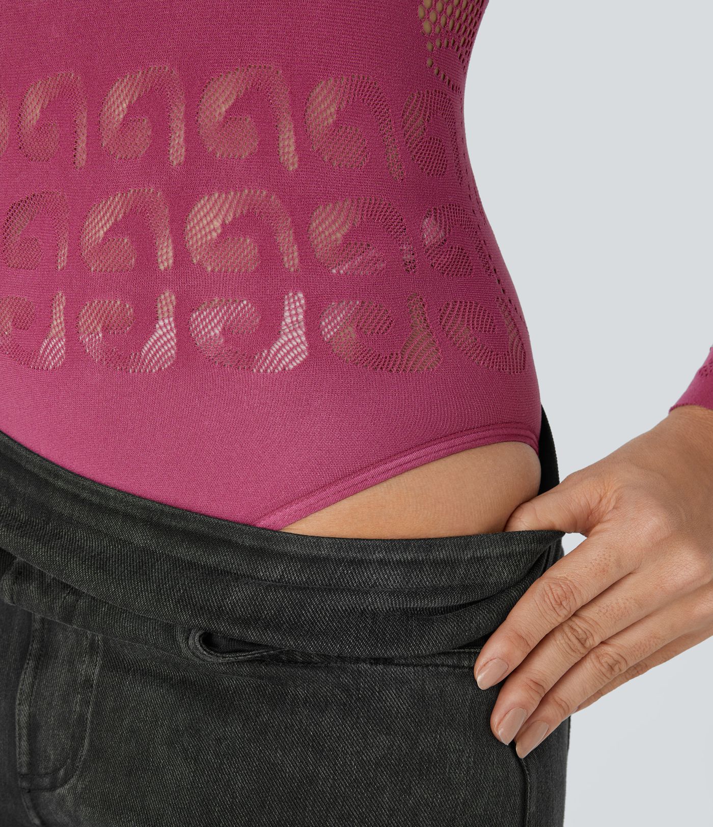 Seamless Flow Boat Neck Long Sleeve Cutout Casual Bodysuit