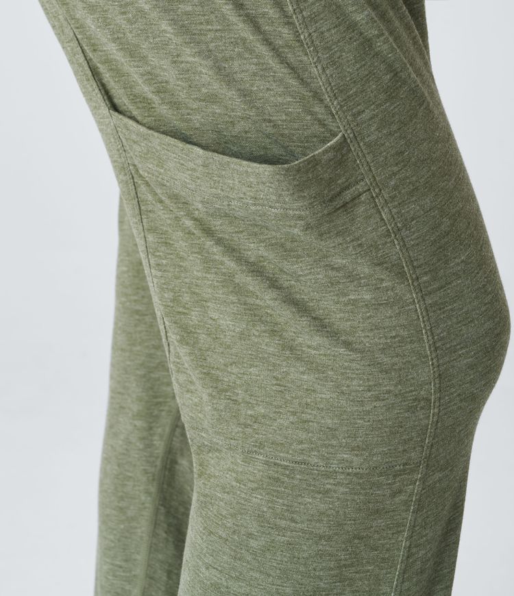 Pantalon Sarouel décontracté à Taille Moyenne avec Poches et Liens