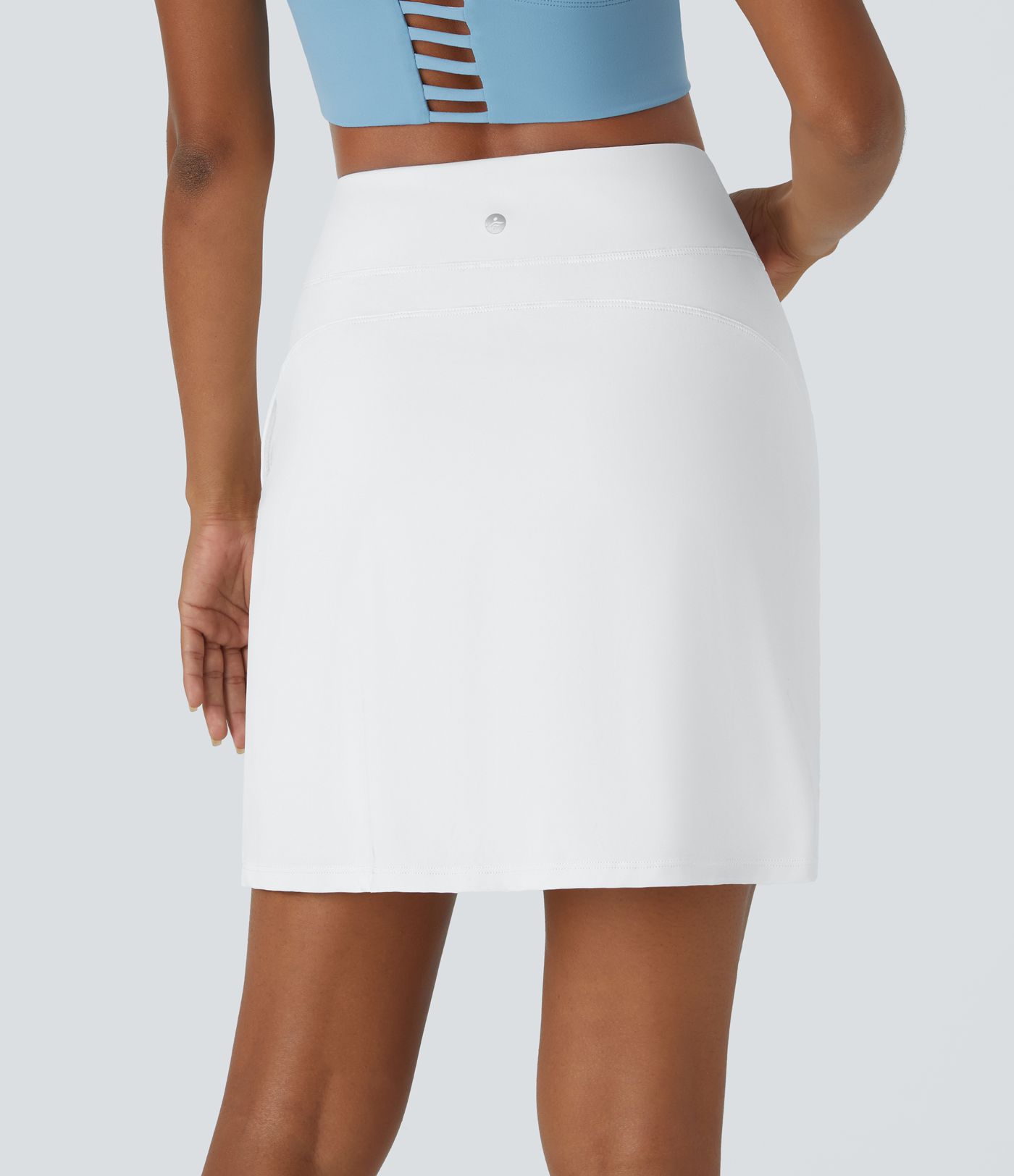 High Waisted Pocket Split 2-in-1 A Line Golf Skirt