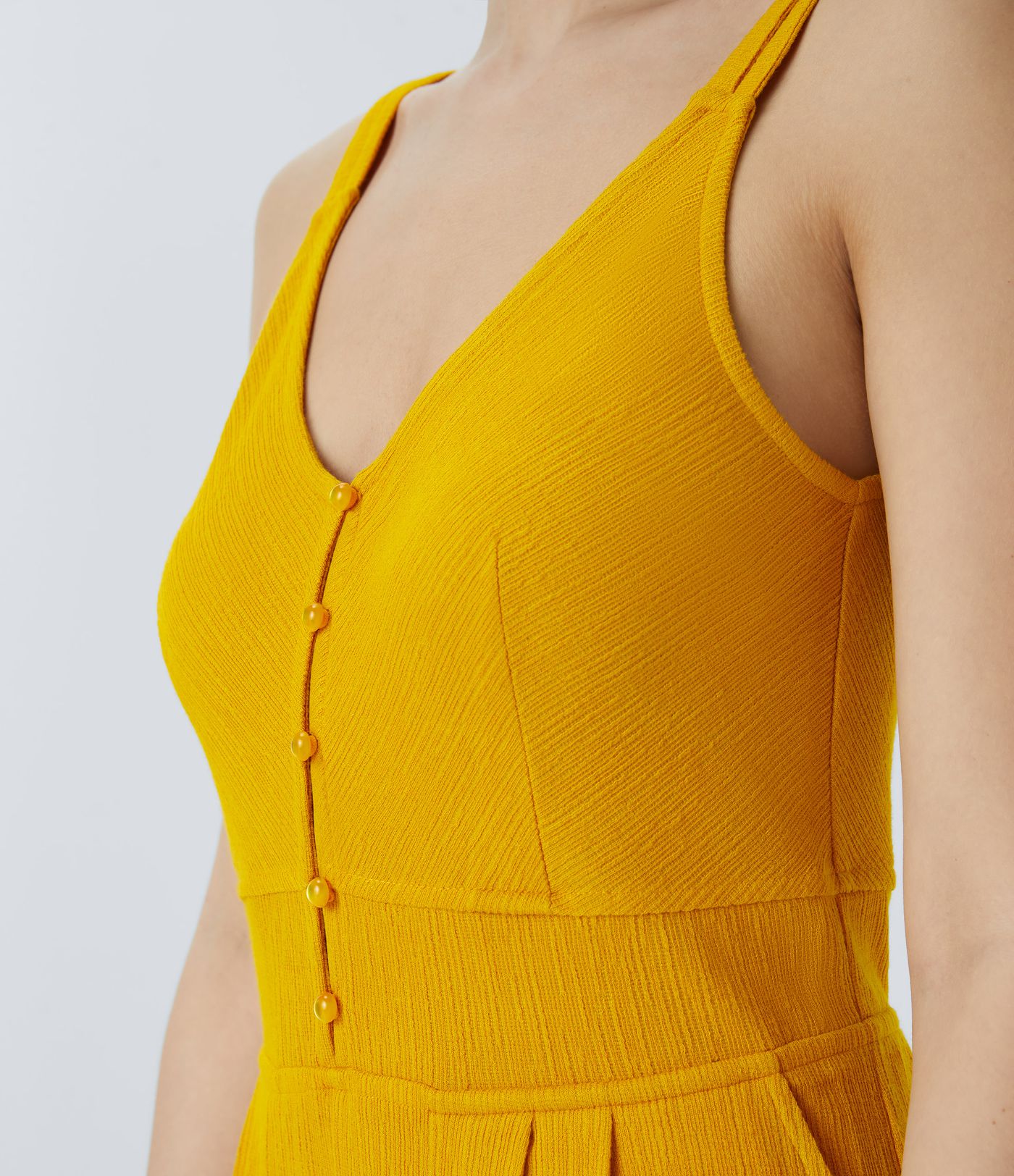 Double Straps V Neck Pocket Wide Leg Casual Jumpsuit