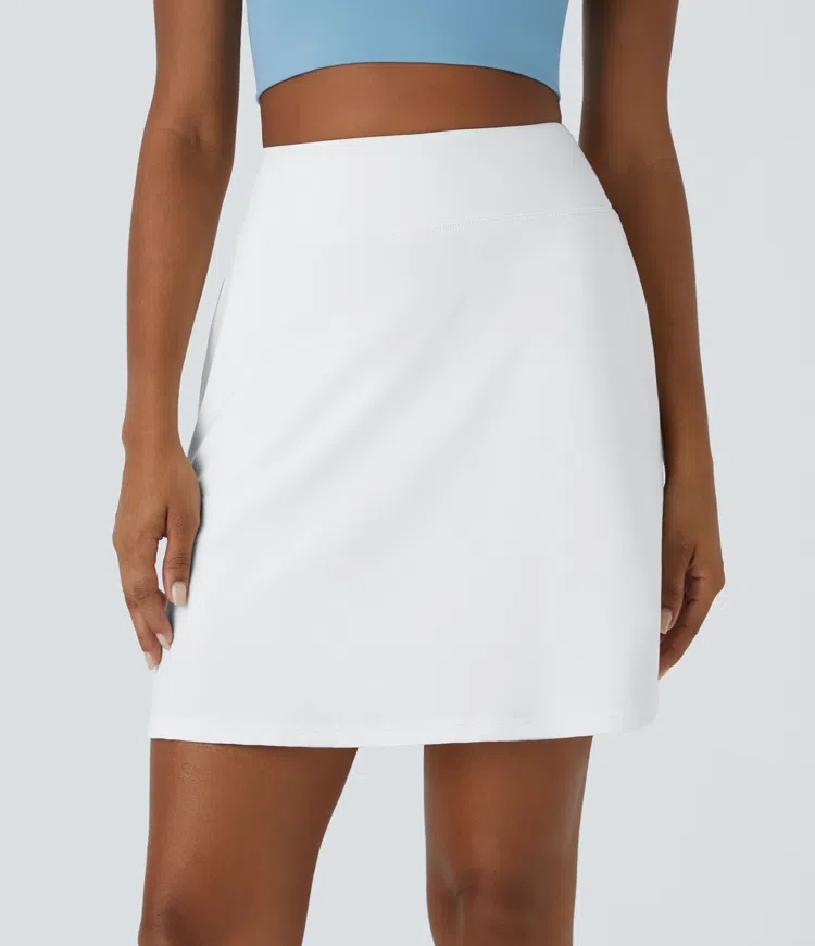 High Waisted Pocket 2-in-1 A Line Golf Skirt