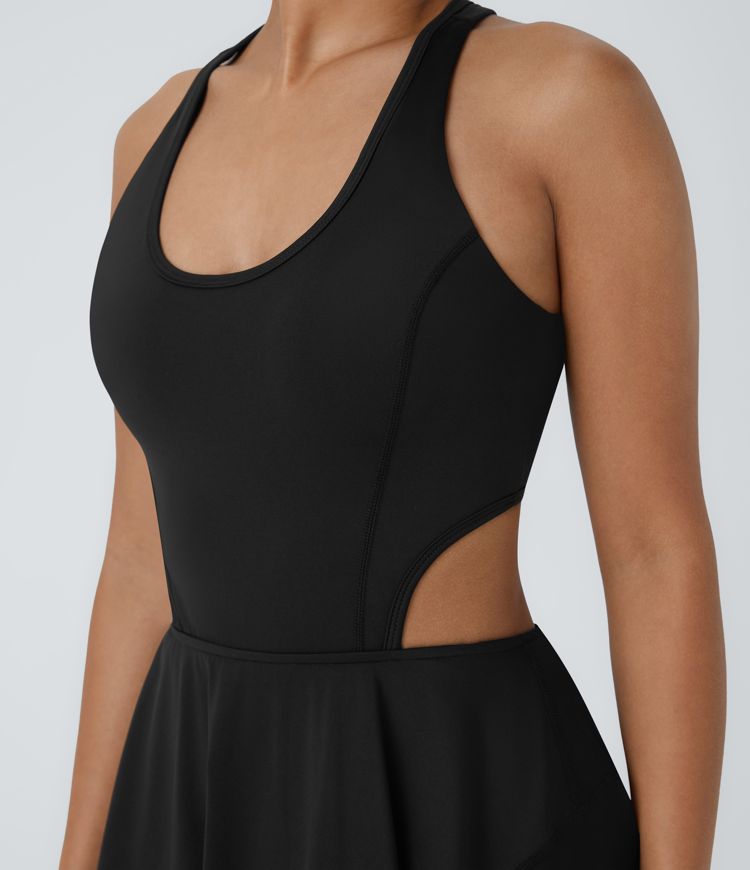 SoftlyZero™ Airy Cut Out 2-in-1 Pocket Cool Touch Mini Tennis Active Dress-UPF50+