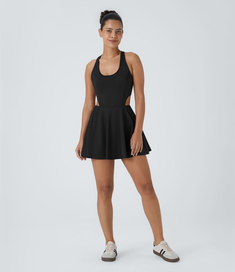 SoftlyZero™ Airy Cut Out 2-in-1 Pocket Cool Touch Mini Tennis Active Dress-UPF50+