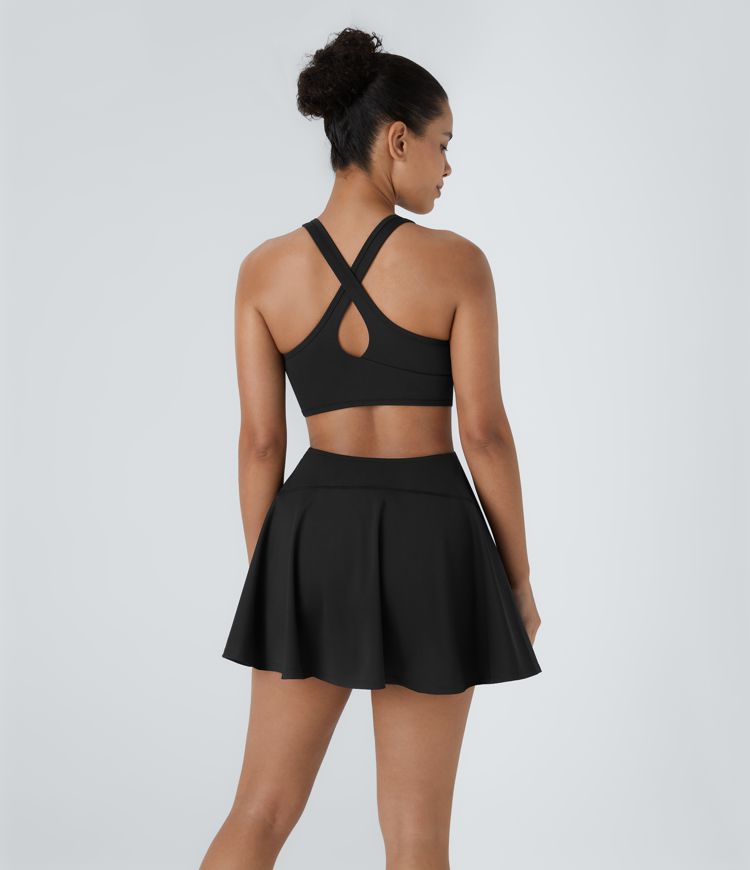 SoftlyZero™ Airy Cut Out 2-in-1 Pocket Cool Touch Mini Tennis Active Dress-UPF50+