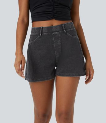 Halara Flex™ High Waisted Pocket Denim Casual Shorts 2.5''