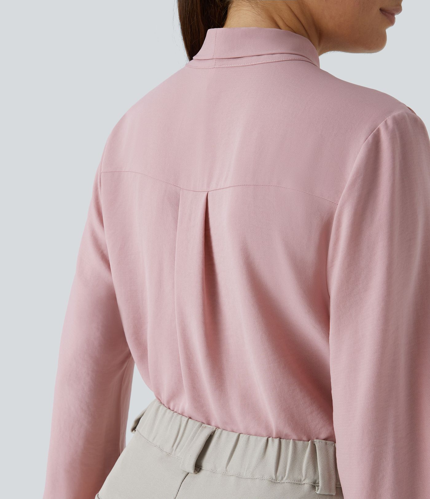 Tie Neck Long Sleeve Work Blouse