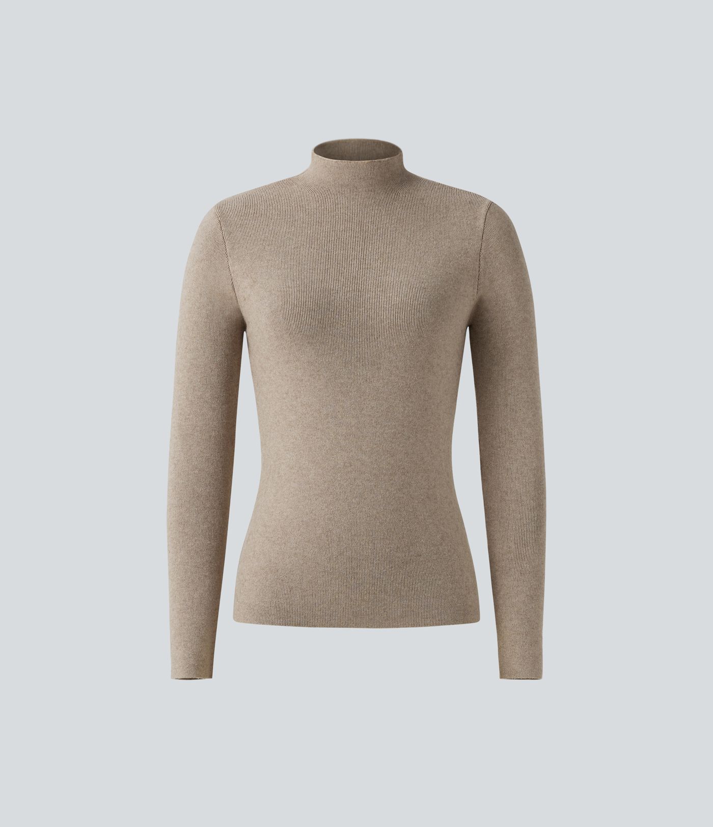 Mock Neck Long Sleeve Skinny Work Sweater
