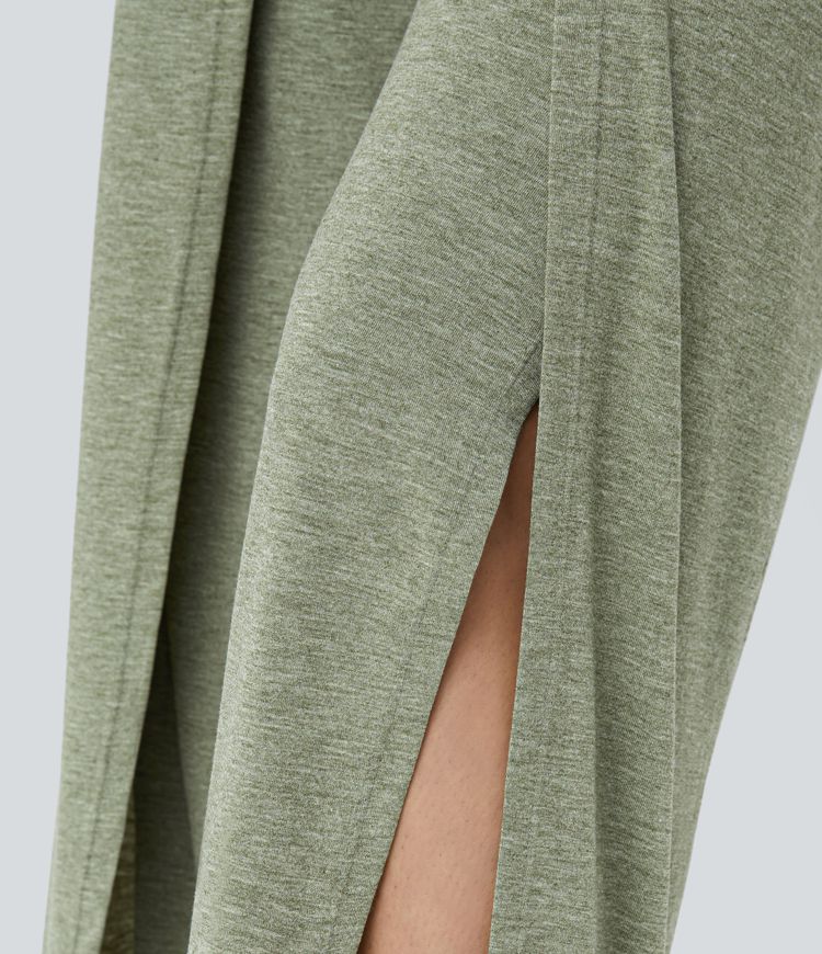 High Waisted Wide Leg Flowy Pants