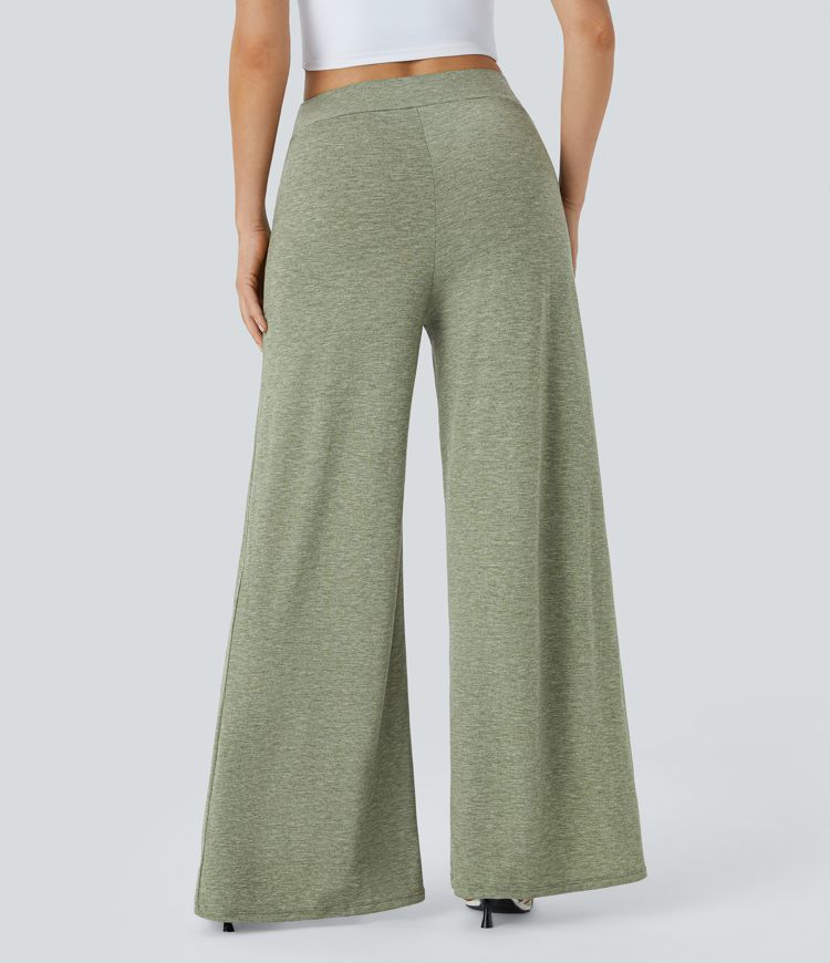 High Waisted Wide Leg Flowy Pants
