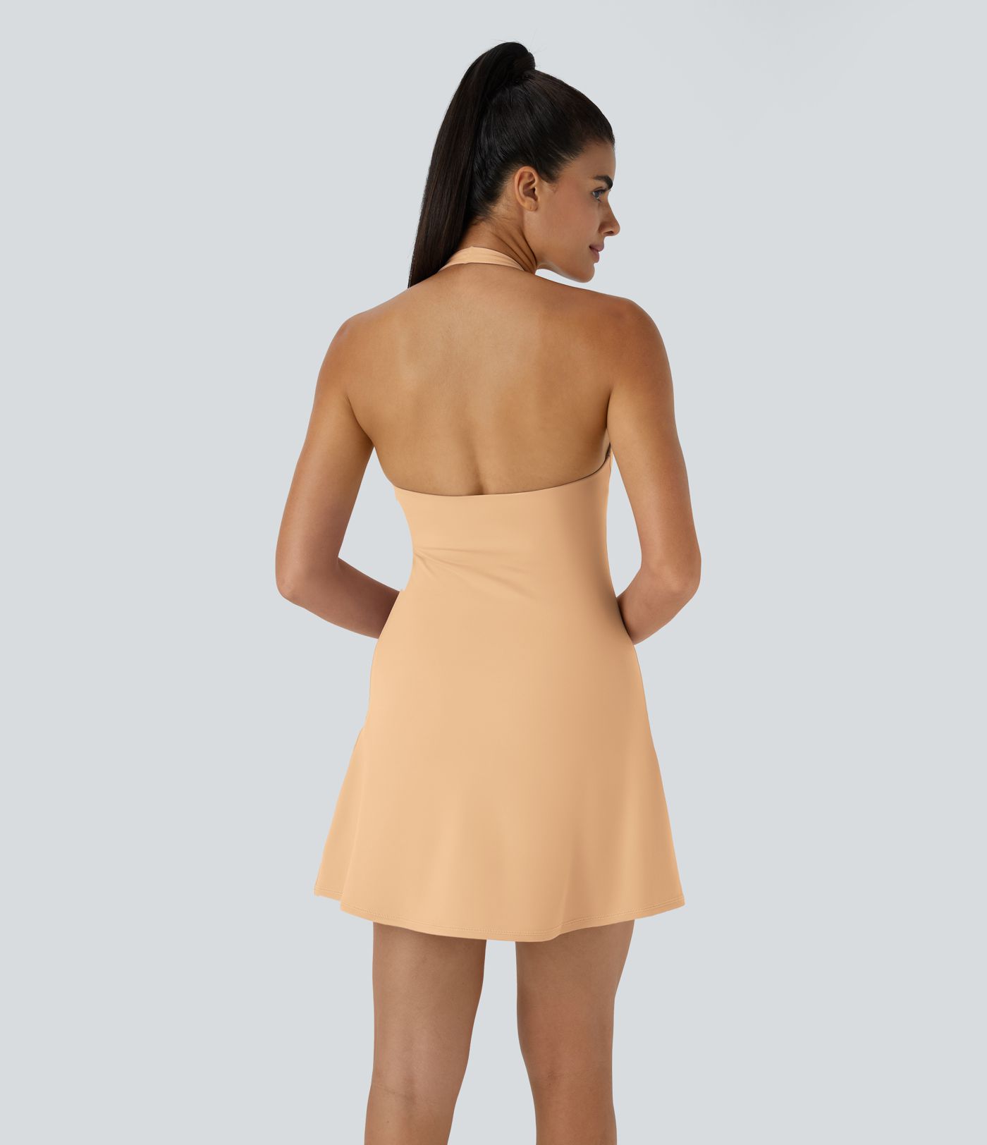 SoftlyZero™ Plush Halter 2-in-1 Pocket Mini Slip Active Dress