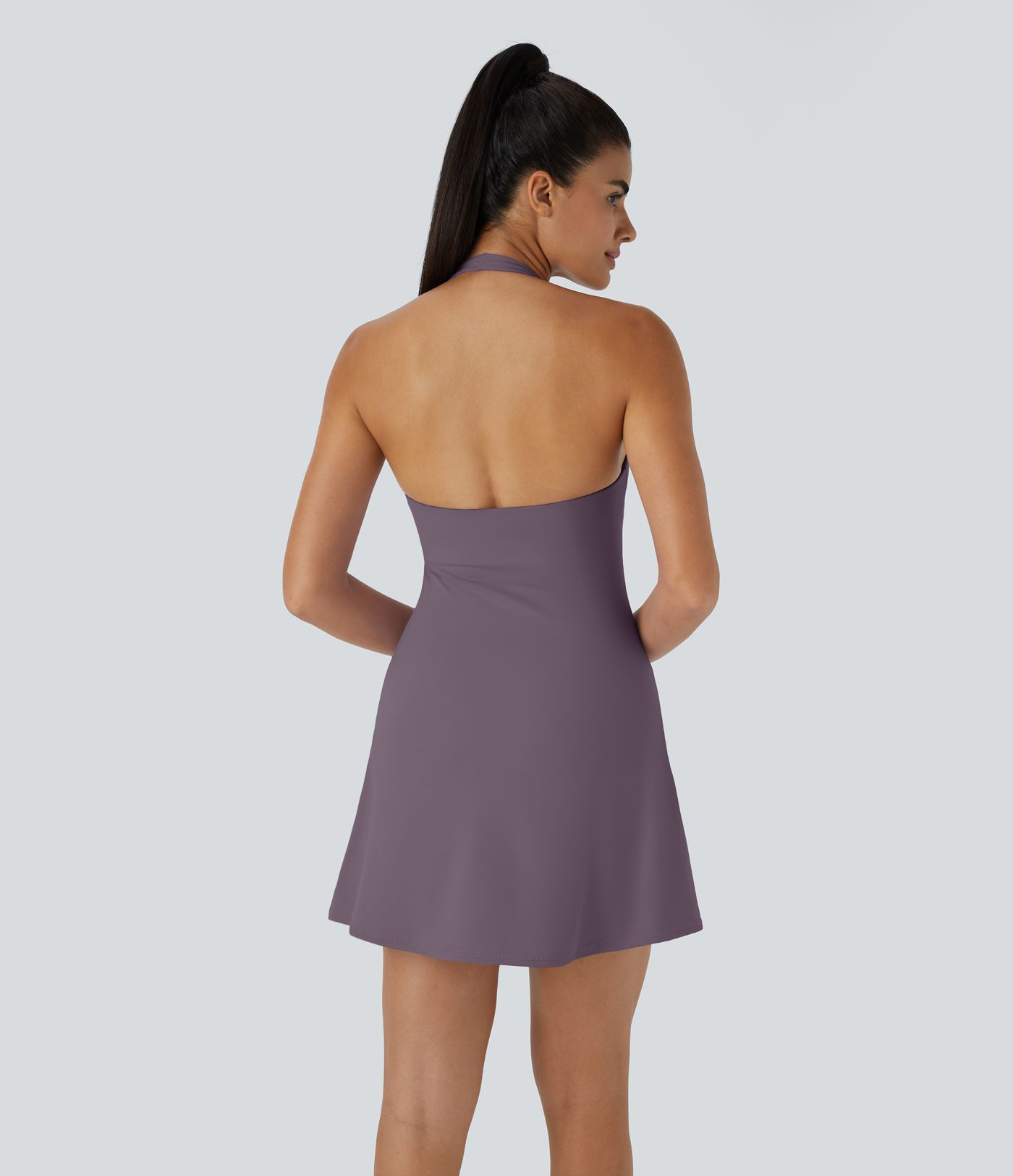 SoftlyZero™ Plush Halter 2-in-1 Pocket Mini Slip Active Dress