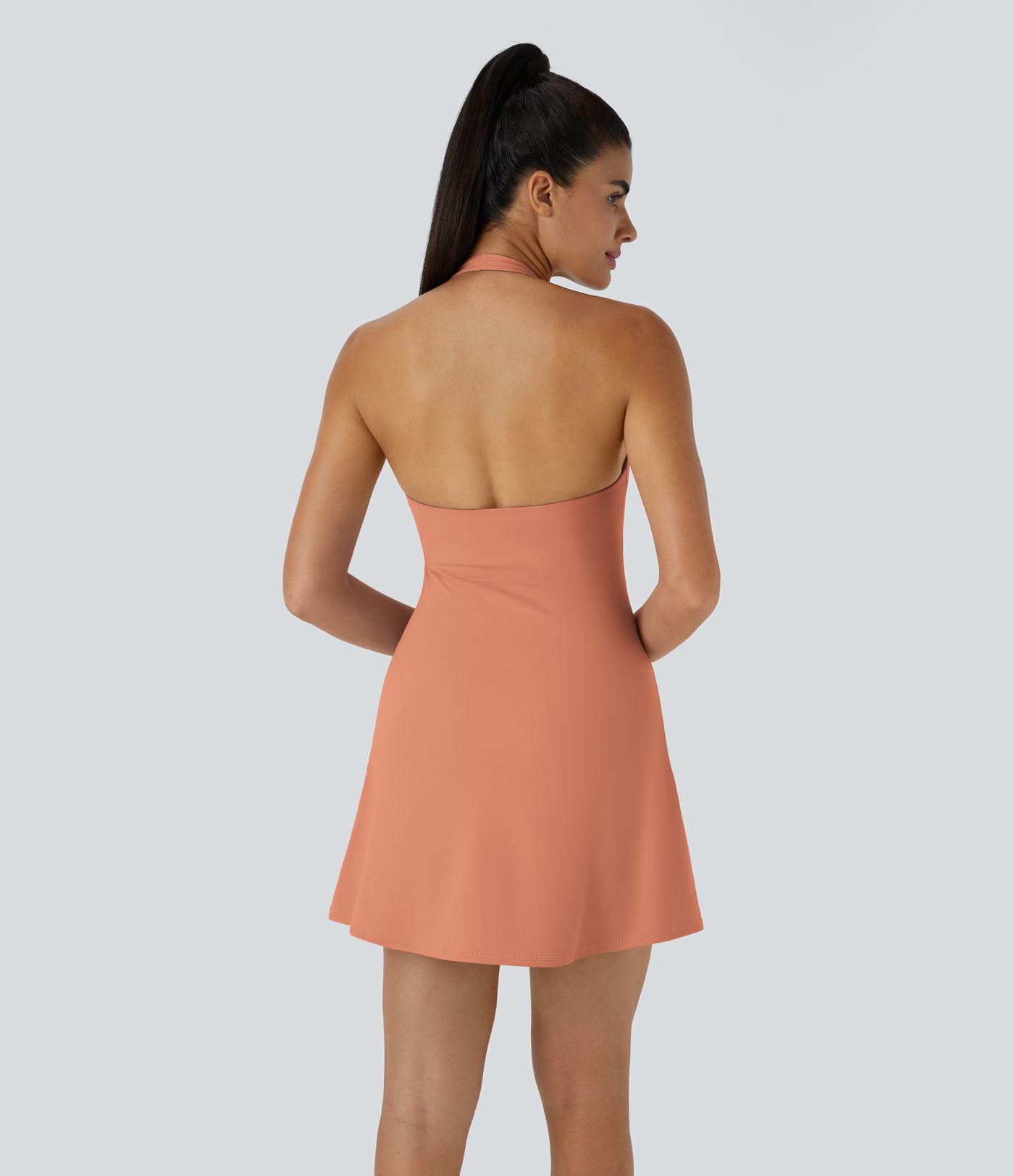 SoftlyZero™ Plush Halter 2-in-1 Pocket Mini Slip Active Dress