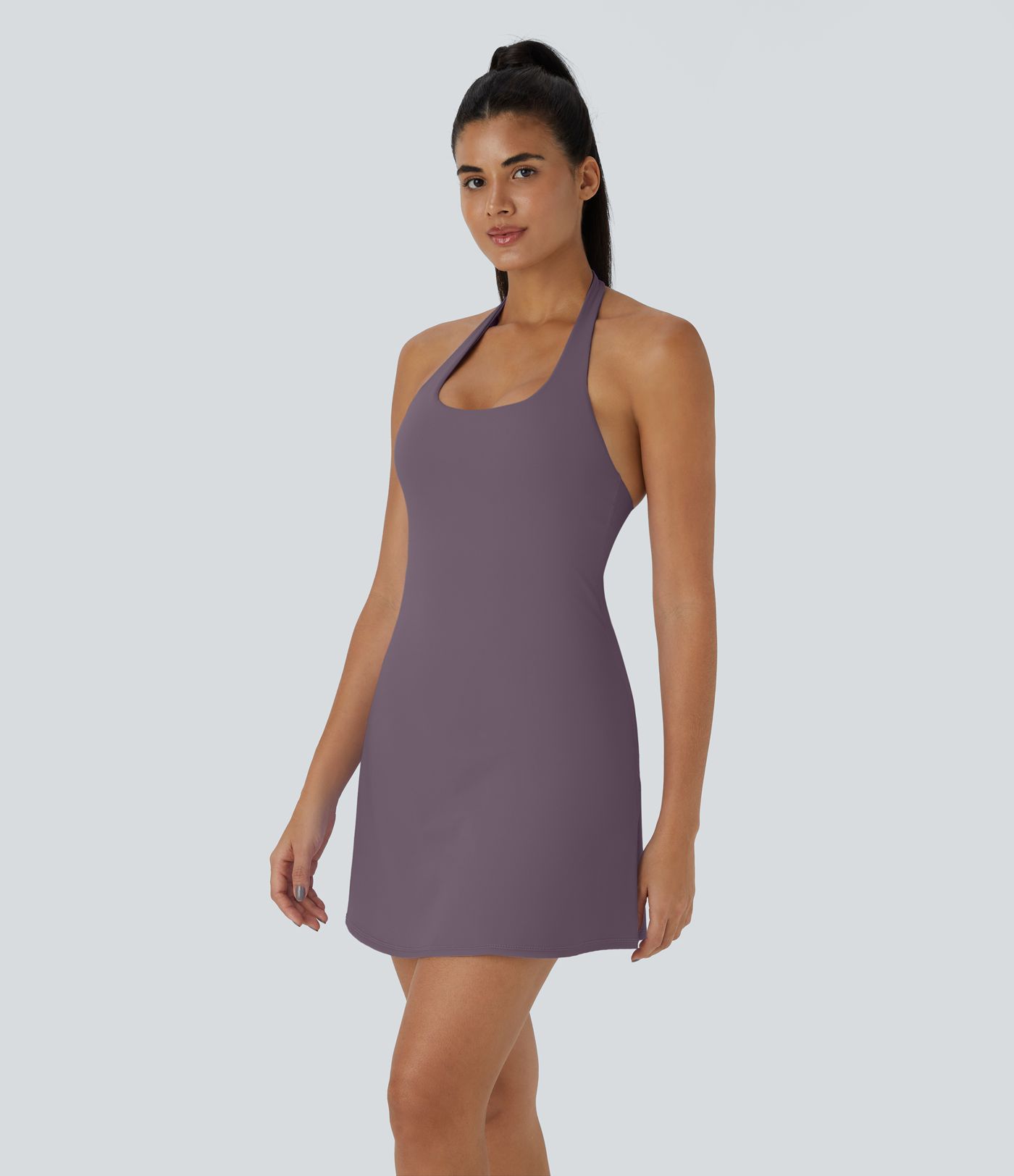 SoftlyZero™ Plush Halter 2-in-1 Pocket Mini Slip Active Dress