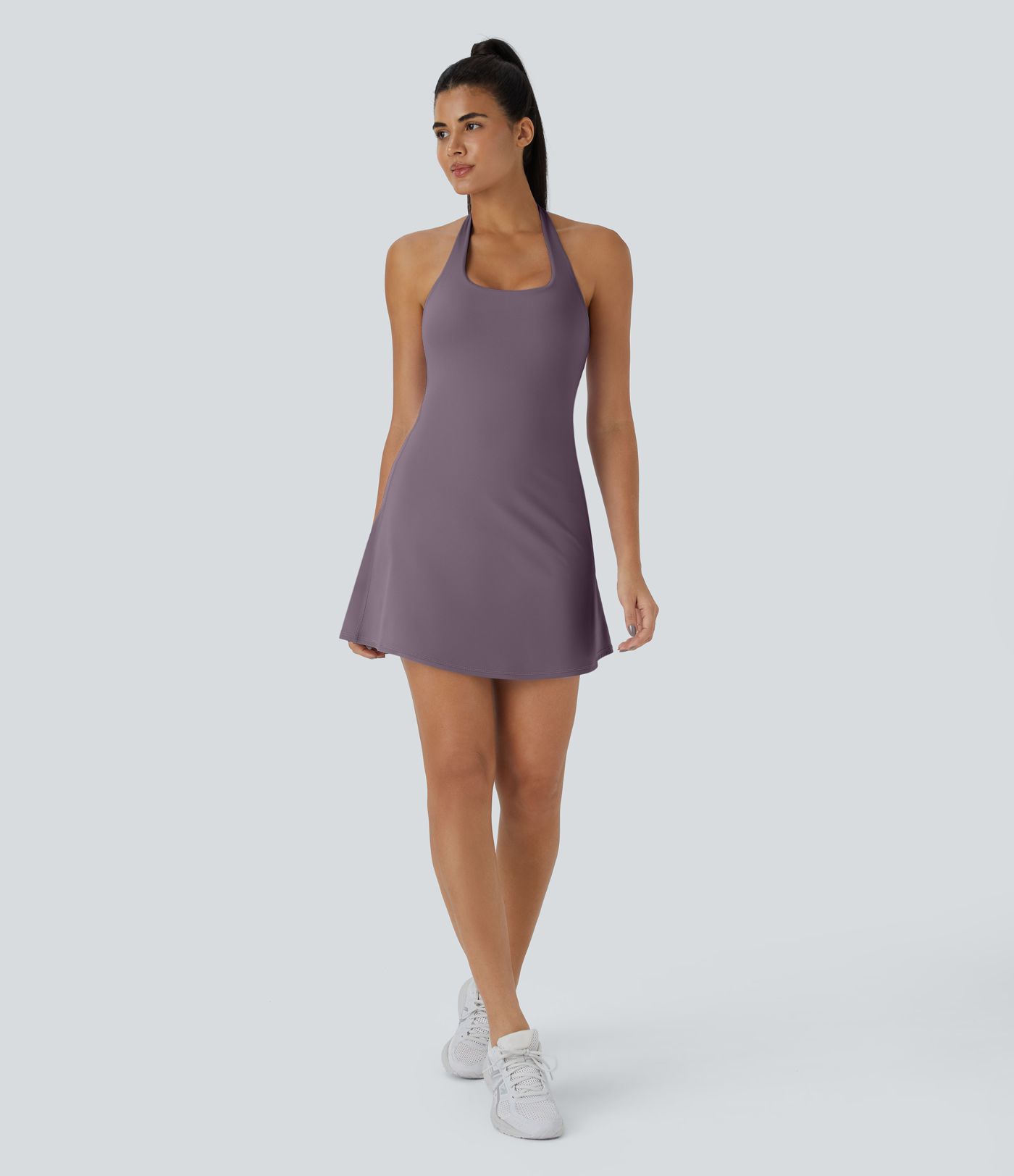SoftlyZero™ Plush Halter 2-in-1 Pocket Mini Slip Active Dress