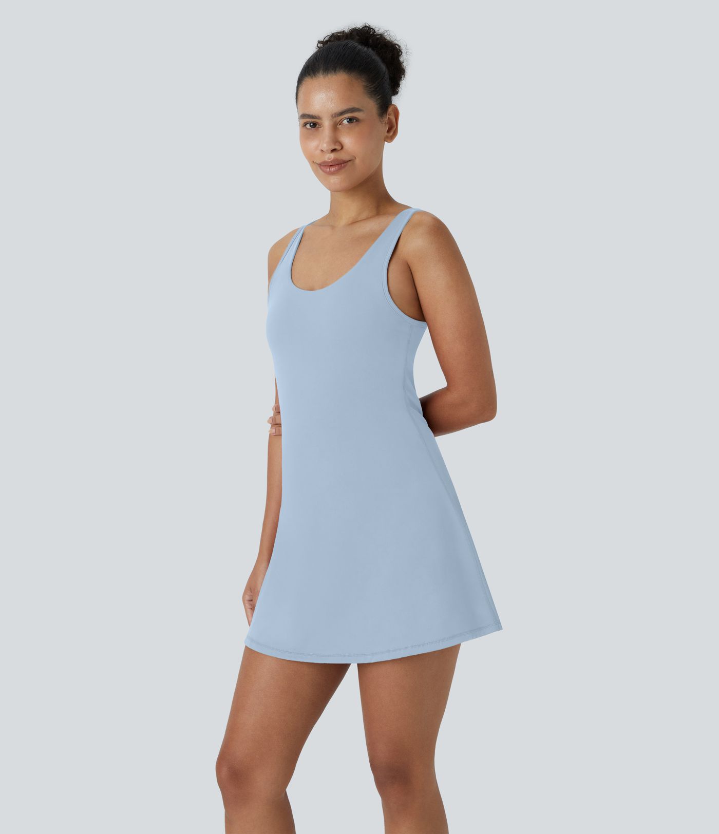 Softlyzero™ Airy Backless Racerback Cutout 2-in-1 Pocket Cool Touch Mini Tennis Active Dress