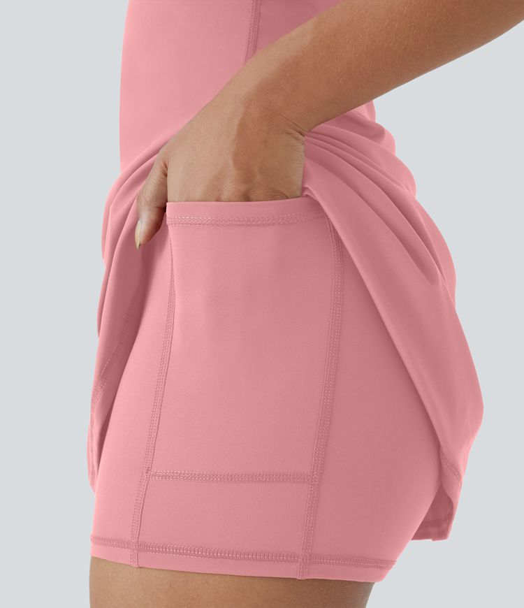  Everyday Softlyzero™ Airy Vestido tenis sin espalda abertura bolsillo lateral tacto fresco -Glee Air
