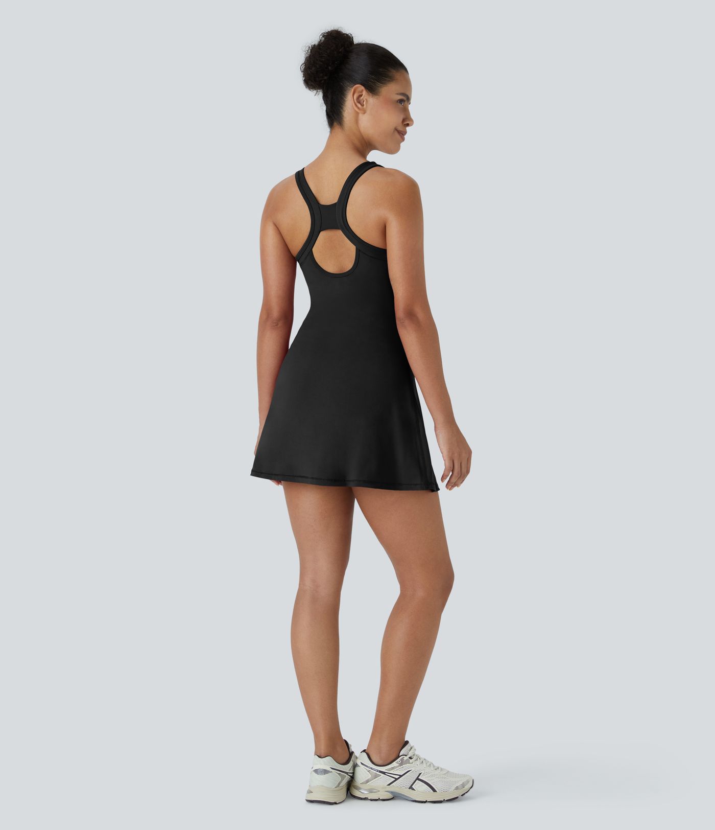 Softlyzero™ Airy Backless Racerback Cut Out 2-in-1 Pocket Cool Touch Mini Tennis Active Dress-UPF50+