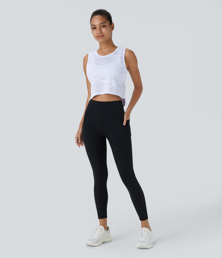 Loose Camo Cropped Tank Top