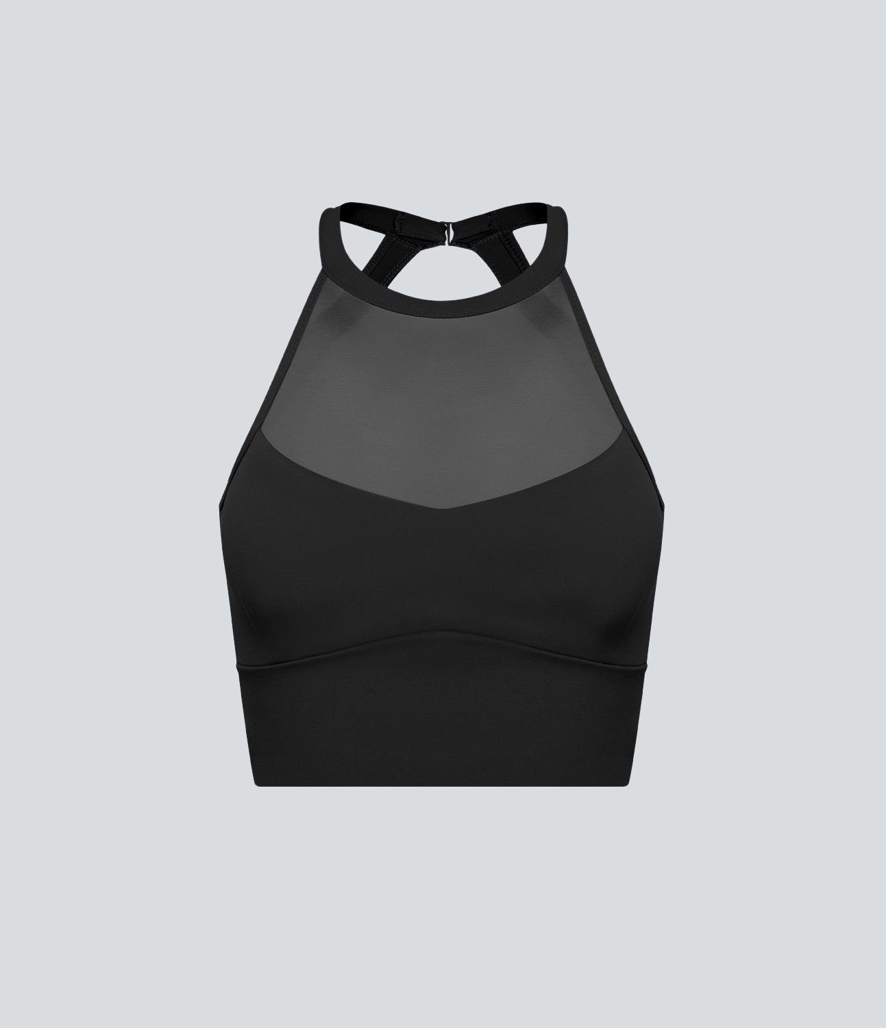 In My Feels Softlyzero™ Airy Rückenfreier, verdrehter Cool-Touch-Sport-BH mit Kontrastnetz, Neckholder und geringer Unterstützung