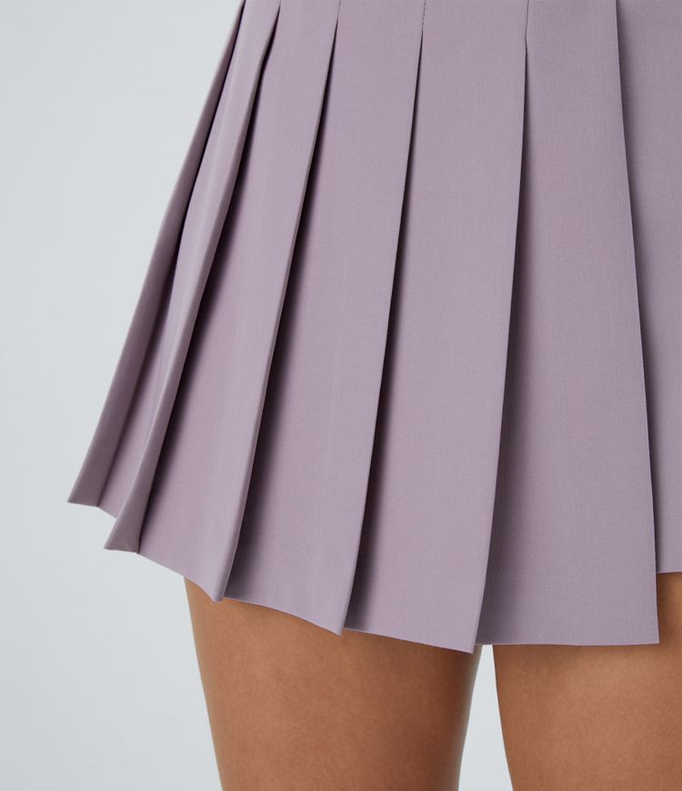 High Waisted Pleated Pocket Casual Shorts