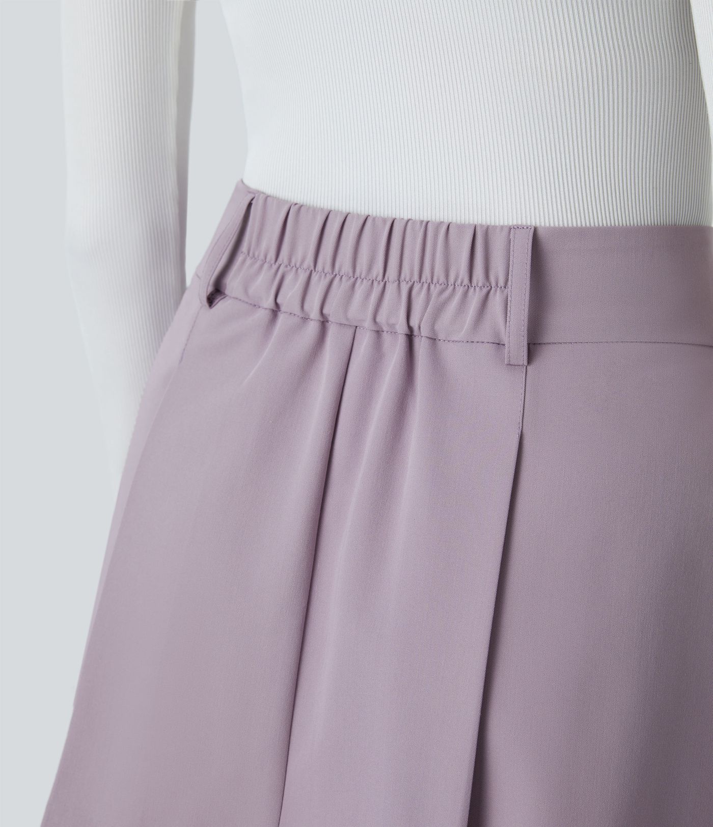 High Waisted Zipper Pocket Pleated Micro Mini Casual Skirt