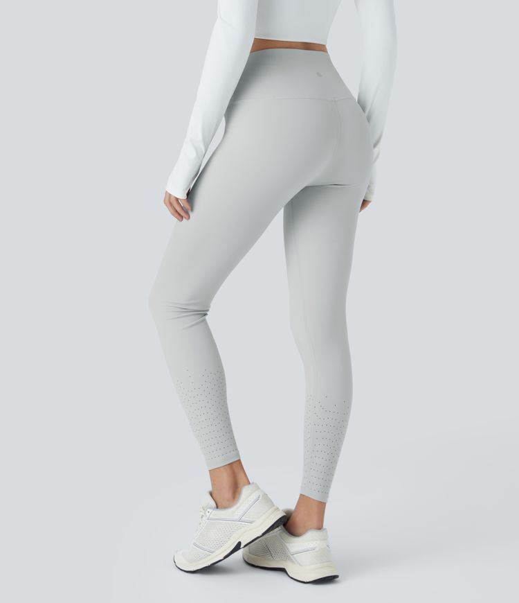 Leggings SoCinched pilate tiro alto control abdomen bolsillo trasero hueco 7/8