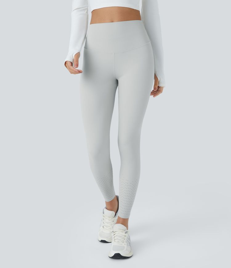 Leggings SoCinched pilate tiro alto control abdomen bolsillo trasero hueco 7/8